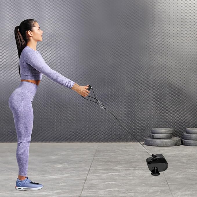 Rope Trainer Machine, Suction Cup Rope Sport Training Device,Gym Body Exersise Pull Rope Strength Training Equipment，Athletic Tool Machine for Bedrooms,Living Rooms, Offices, Gyms, Balconies