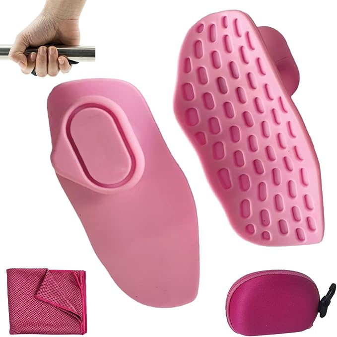 Weight Lifting Grips for Men & Women - Non-Slip Gym Grips with Cooling Towel, Ergonomic Workout Gloves for Weightlifting