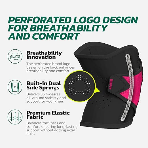 Knee Brace for Men Women Knee Pain Meniscus Tear Arthritis Patella Dislocation Best Osteoarthritis Adjustable Compression with Memory Stabilizers for ACL MCL Breathable for Injury Recovery XL