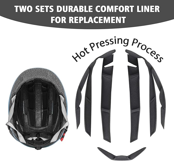 Adult Urban Bike Helmet - Adjustable Fit System & Integrated Taillight for Men Women