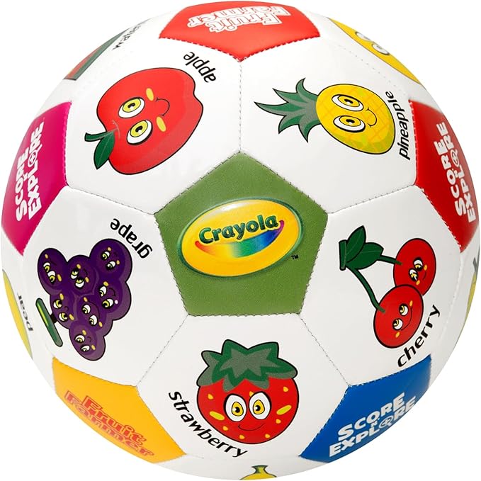 Crayola Score N’ Explore Officially Licensed 5” Color Ball, Interactive Coloring Soccer Ball for Kids, Fun Learning Toy Activity Ball