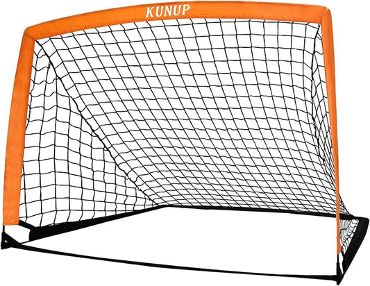 5×3 6x4 9x5 FT Portable Kids Soccer Goal for Backyard, Foldable Soccer Practice Net with Carrying Bag for Toddler Youth Adult Pop Up Soccer Training Equipment Indoor and Outdoor Sports Game