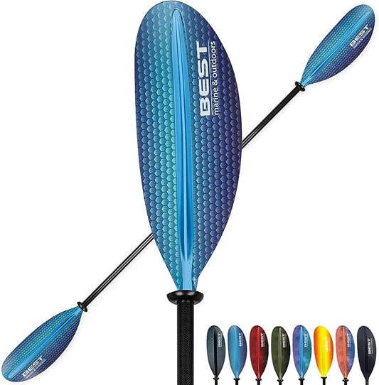 Best Marine and Outdoors Kayak Paddle, Carbon Fiber Shaft & Fiberglass Reinforced Polypropylene Blades, 220cm, 234cm, 250cm, Lightweight Kayak Paddles for Adults