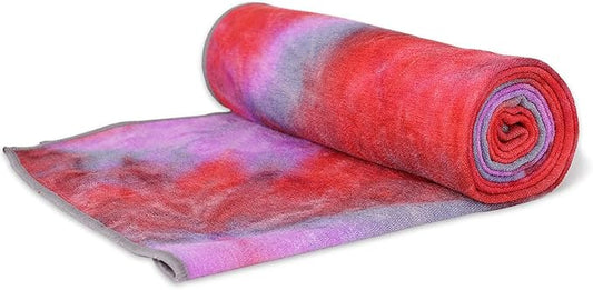 DREAM SLIM Non Slip Yoga Towel - Hot Yoga Towel, Multicolor - Red