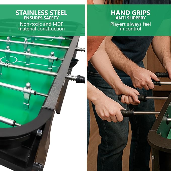 Outdoor Foosball Table Adult Size - Game Tables for Adults with Balls & Players - Soccer Table Game for Indoor Use - Weatherproof Perfect for Tournaments