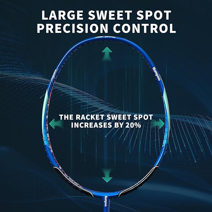 Badminton Racket Carbon Fiber, Badminton Racquet Set with Cover, Badminton Professional Racket Durable for Beginners Outdoor Games Gym