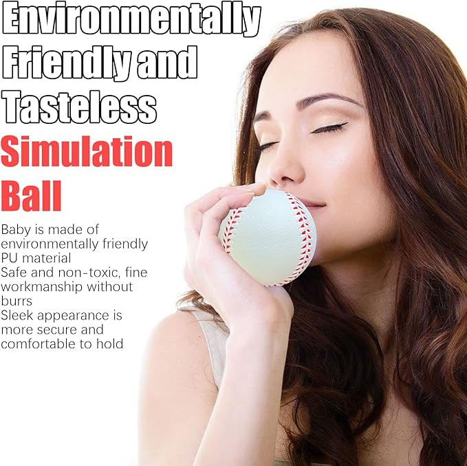 GKK Foam Baseballs 12 Pack Soft Baseballs for Youth Teenager Players Sports Foam Baseballs Training Balls for Hitting and Indoor or Outdoor Play