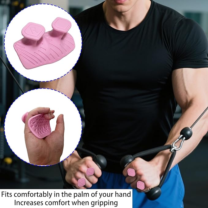 Upgraded Weight Lifting Grips for Women & Men - Extra Large & Thick Non-Slip Gym Grips with Cooling Towel, Ergonomic Workout Gloves for Pull-Ups, Dumbbell Exercises
