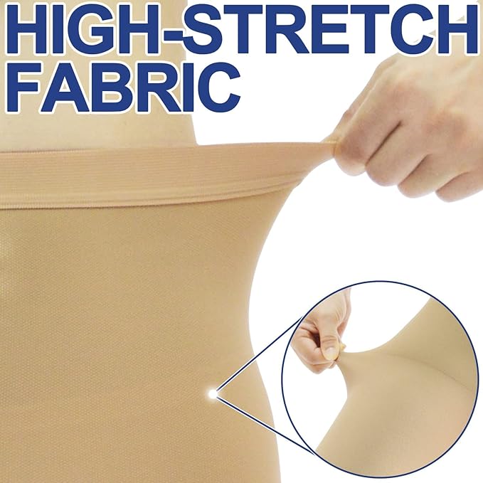 beister Medical Compression Pantyhose for Women & Men, 20-30mmHg Graduated Support Tights, Opaque Footless Waist High Compression Stockings & Leggings for Varicose Veins, Edema, Flight, DVT