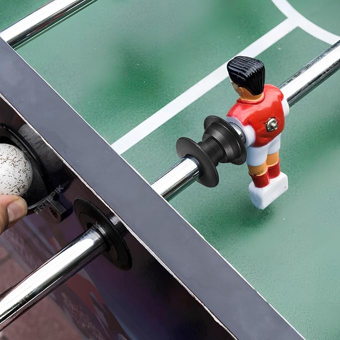 Kisangel 10Pcs Table Foosball Bushings Rods, Football Table Machine Bearings Foosball Bearing Rods Washer Pads for Replacement Parts