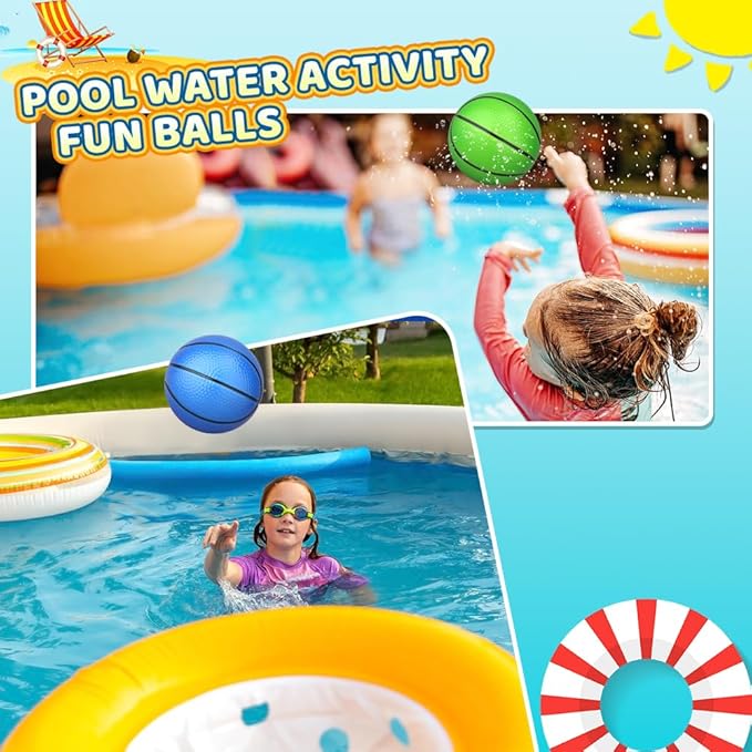 Dilabnba 6PCS Mini Beach Ball, Toddler Basketball Toy, 6" Small Ball with Pump for Mini Hoop Enthusiasts, Easy to Grip, PVC Bouncy Ball for Perschool Garden Pool, Gift for Boy Girl (Green)