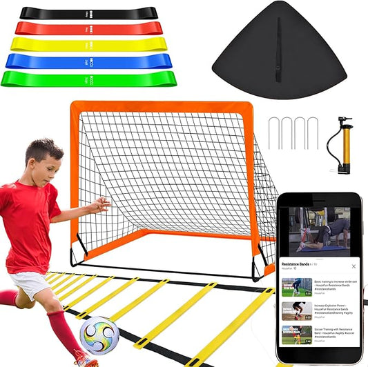 Soccer Goals for Backyard, Portable Soccer Goal, Football Practice, Soccer Training Equipment for Young