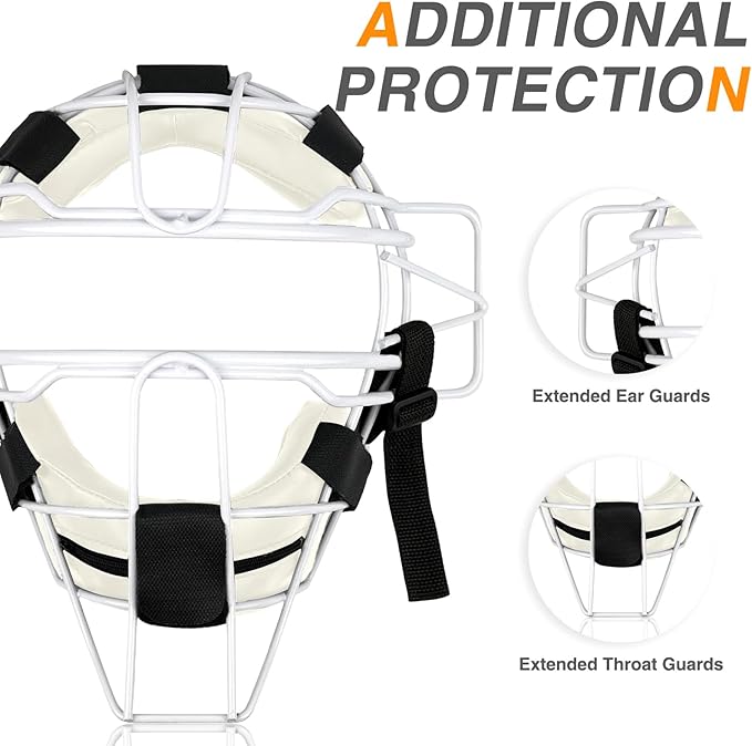 Baseball Catcher Mask Umpire Mask,Full-Face Protection Mask for Baseball,Lightweight Secure Fit Provides Maximum Protection and Comfort – Does Not Obstruct View