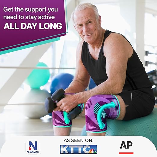 DR. BRACE ELITE Knee Brace with Size Stabilizer (2 Pack) Knee Brace for Women & Men, Workout, Sports, Daily Knee Compression Sleeve for Maximum Knee Pain Support & Fast Recovery (Galaxsis, Medium)