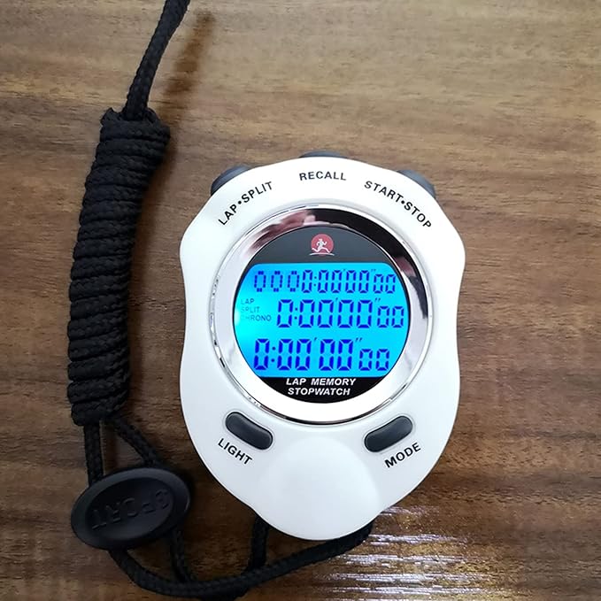 Stopwatch, Metal Stop Watch for Sports 10/100/400 Laps, Stopwatches Timer for Coach Sports Running with 0.01second & 0.001second Timing, Conutdown, Alarm