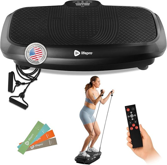 Lifepro Vibration Plate Exercise Machine with Magnetic Acupoints - Full Body Vibration Platform for Beginners and Recovery - Ideal Lymphatic Drainage Massager for Muscle Toning and Overall Fitness