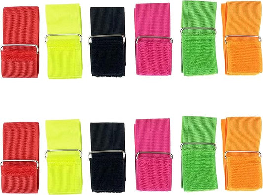 12 Pack 3 Legged Race Bands Colorful Firm Elastic Tie Rope for Outdoor Fun (12)