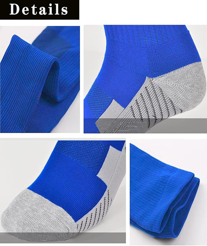 Baseball Socks 3 Pairs for Kid Youth Adult(4-20 Years Old) Team Sport Athletic Soccer Socks Cushion Softball Socks