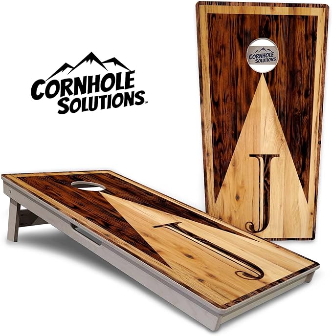 Tournament Cornhole Boards - Regulation 2'x4' Set 3/4" Baltic Birch - Bags Sold Separatetly (Wood Letter Design)