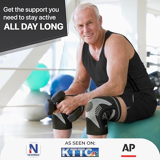 DR. BRACE ELITE Knee Brace with Size Stabilizer (2 Pack) Knee Brace for Women & Men, Workout, Sports, Daily Knee Compression Sleeve for Maximum Knee Pain Support & Fast Recovery (Mercury, Medium)