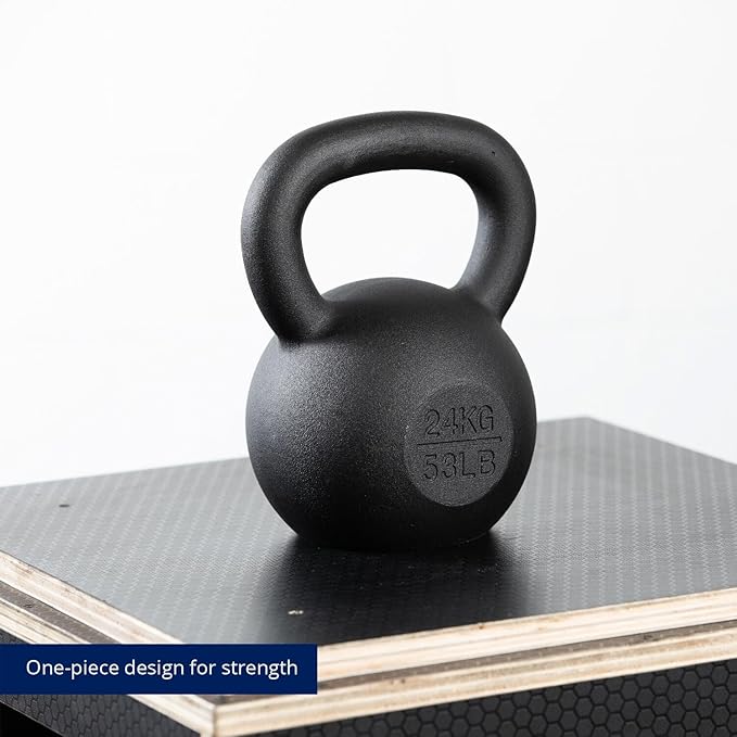 Titan Fitness Cast Iron Kettlebell, Single Piece Casting, KG and LB Markings, Full Body Workout