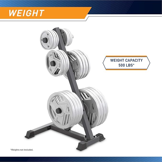 Marcy Olympic Weight Plate Tree for 2-Inch Plates Weight Storage Rack