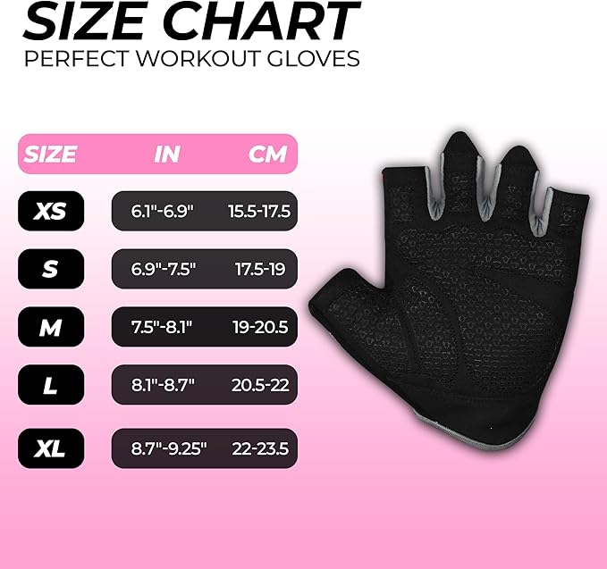 FIGHTSENSE Workout Gloves for Men Women, Weight Lifting Gloves with Non-Slip Silicon Padded Palm, Breathable, Lightweight Exercise Gym Gloves for Weightlifting Powerlifting Cycling Rowing