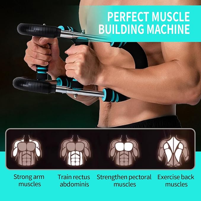 Twister Arm Trainer,Adjustable 66-110lbs Chest Workout Equipment for Men & Women,Ergonomic Home Gym Strength Trainer with Anti-Slip Handles & Carry Bag