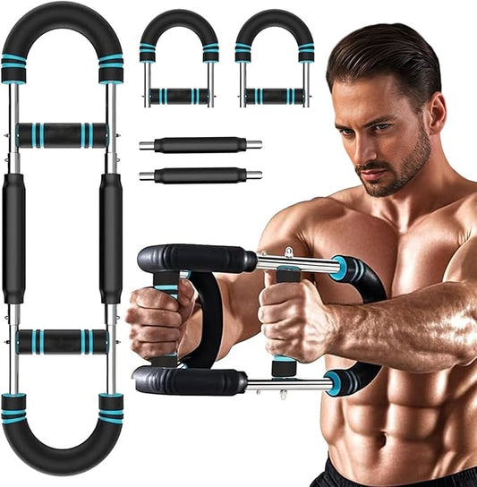 Twister Arm Trainer, Adjustable Chest Muscle Training clamp Muscle Expander,Gorilla bar Shoulder Muscle Training Fitness Equipment, Portable Upper Limb Strength Training Machine arm Torque Trainer