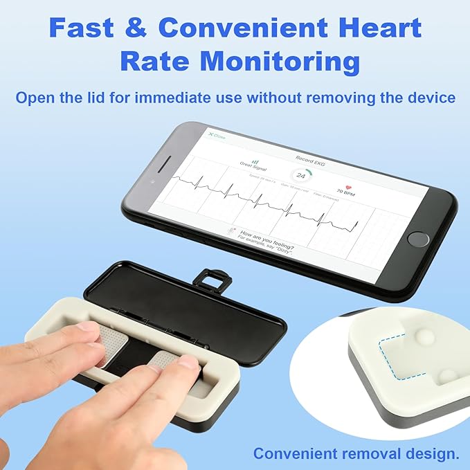 Hard Shell Case for KardiaMobile EKG Monitor - Portable, Impact & Water Resistant with Soft Silicone Interior - Protect Your Kardia Mobile Heart Monitor On The Go
