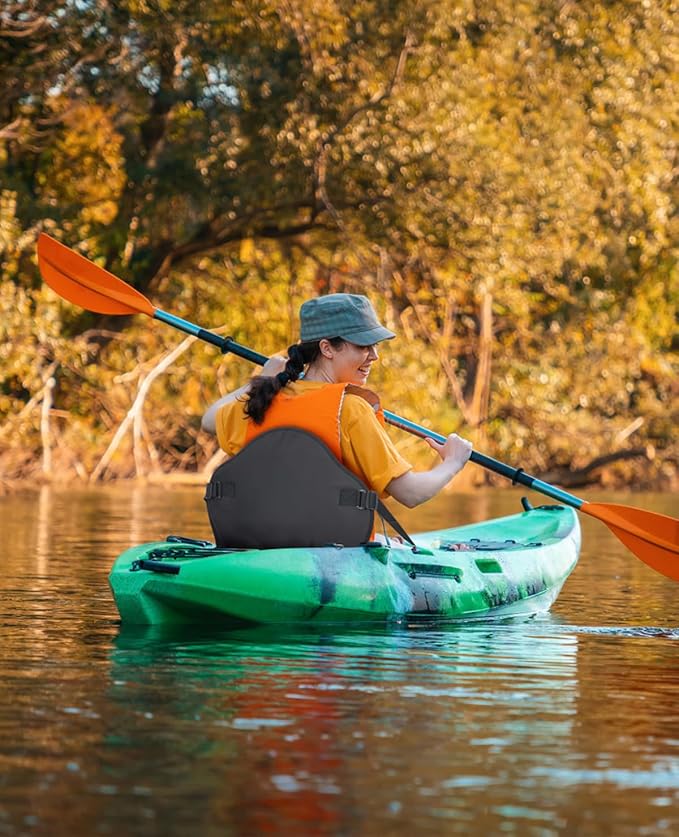 Deluxe Padded Kayak Seat with Adjustable Backrest - Universal Fit for Canoe, Fishing Boat & More