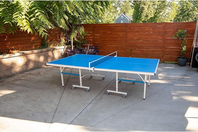 STIGA XTR Professional Outdoor Table Tennis Tables – All Weather Aluminum Waterproof Outdoor or Indoor Design with Net & Post - 10 Minute Easy Assembly Ping Pong Table with Compact Storage