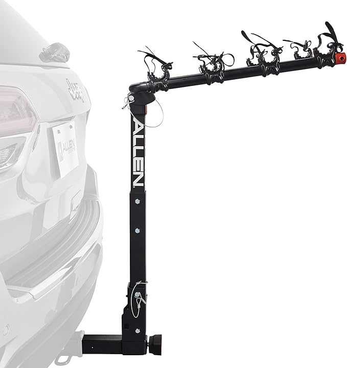 Allen Sports Deluxe Locking Quick Release 4-Bike Carrier for 2 Inch Hitch, Model 542QR, Black