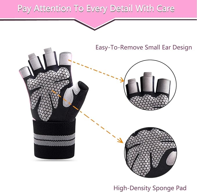 Workout Gloves for Men and Women, Breathable Exercise Gloves for Weight Lifting, Cycling, Gym, Training, Fitness