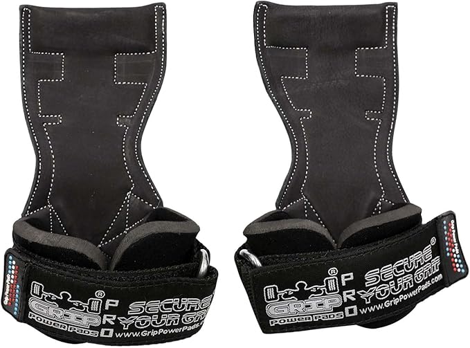 Lifting Grips PRO Weight Gloves Heavy Duty Barbell Gymnastics Straps Alternative to Power Hooks Deadlifts Adjustable Neoprene Padded Wrist Wrap