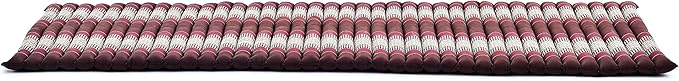 Leewadee - Foldable Floor Mattress - Japanese Roll Up Futon -Trifold Tatami Mat- Guest Floor Bed - Camping Mattress - Thai Massage Mat, Kapok Filled, 75 x 28 inches, Brown Red