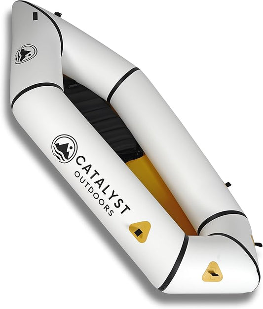 Ultra-Lightweight Inflatable Kayak for Adults & Kids - 1 Person Packraft, Durable TPU, Compact, Rapid Inflate, Ideal for Fishing & Adventure
