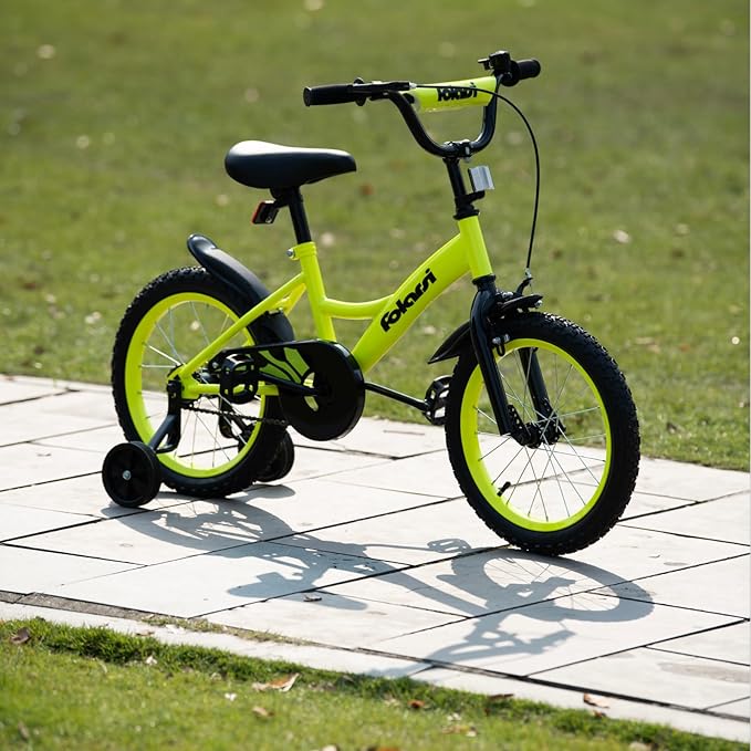 Kids Bike 14 16 18 Inch Bicycle for 3-9 Years Boys Girls Bike，Children's Bicycle with Bell Training Wheels, Multiple Colors