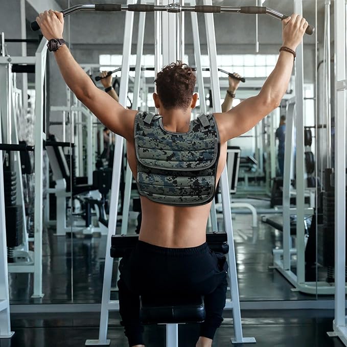 Adjustable Weighted Vest 44 Lb, Weight Vest for Men,Adjustable Wearable Weights with Iron Weights for Home Workouts and Strength Training