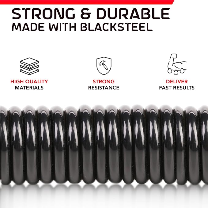 Zenooze's Power Twister Flex Bar, The Ultimate Upper Body Exercise Equipment for Strengthening Your Chest Workout, Shoulders,Biceps, Arms, Forearm Strengthener, Resorte para Hacer Ejercicio