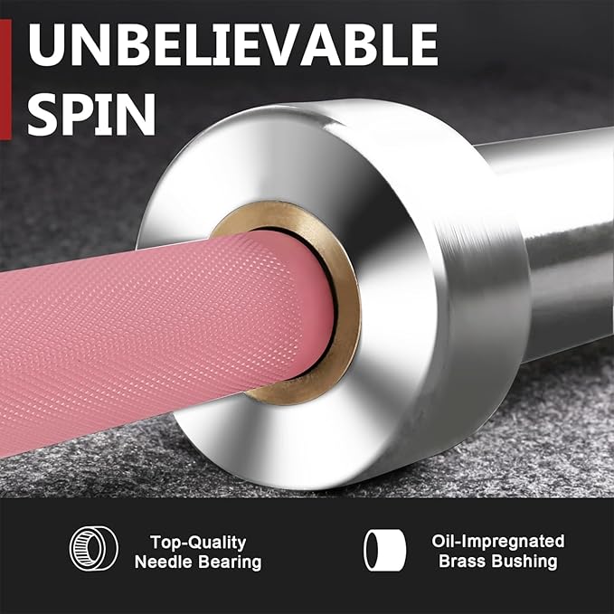 PROOFGOLD 6.6ft/7ft Olympic Barbell Bar 35Lb(15kg)/45LB(20kg) Barbell,Bench Press Bar for Squats and Deadlifts,Olympic Weight Bar for Home Gym,Womens Mens barbell(2inch),500LB/700LB/1000LB