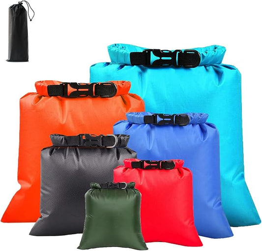 6PCS Dry Bags Waterproof, Lightweight Dry Bags for Kayaking Waterproof，Outdoor Waterproof Bag for Kayaking Hiking Boating Camping