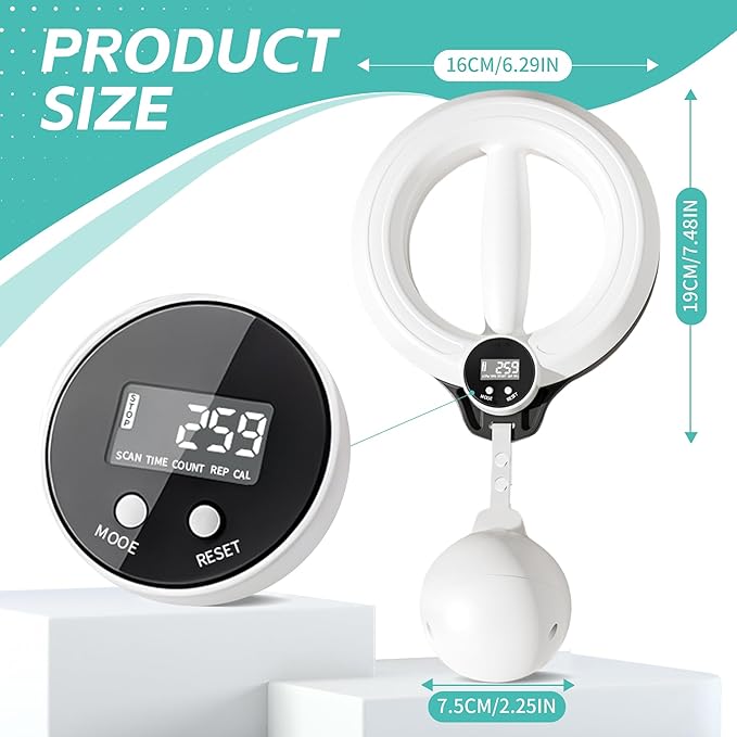 360° Hand-Crank Arm Workout for Men & Women - Adjustable Forearm & Chest Trainer with LED Counter, Non-Slip Handle, Portable Silent Home Fitness Equipment