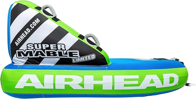 Airhead Mable Inflatable Towable Tube, 1-4 Rider Models, Dual Tow Points, Full Nylon Cover, EVA Foam Pads, Patented Speed Valve, Boat Tubes and Towables