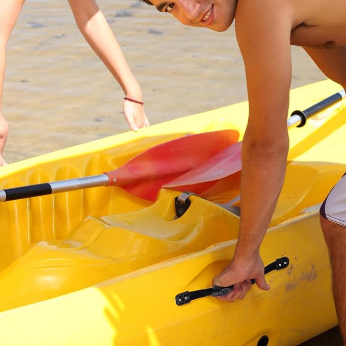 Tallew 12 Pack Kayak Carry Handles Replacement with Washers and Screws Canoe Boat Handles Kayak Parts Accessory Kit for Watercraft Ocean Perception Water Outdoor Sport Suitcase Luggage