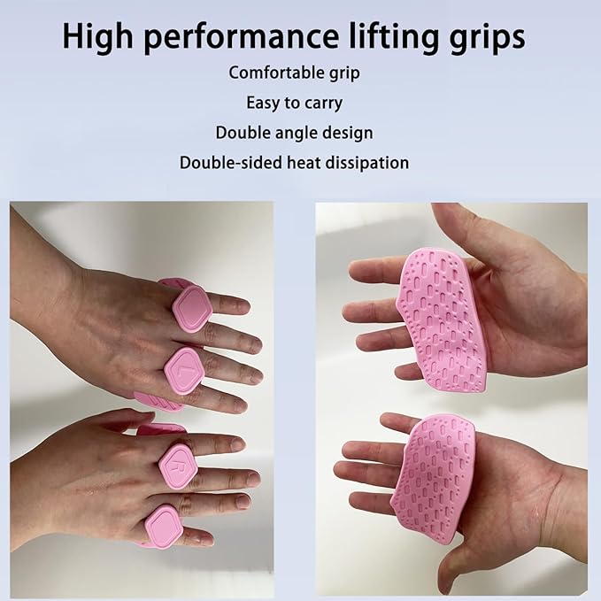 Upgraded Weight Lifting Grips for Women & Men - Extra Large & Thick Non-Slip Gym Grips with Cooling Towel, Ergonomic Workout Gloves for Pull-Ups, Dumbbell Exercises