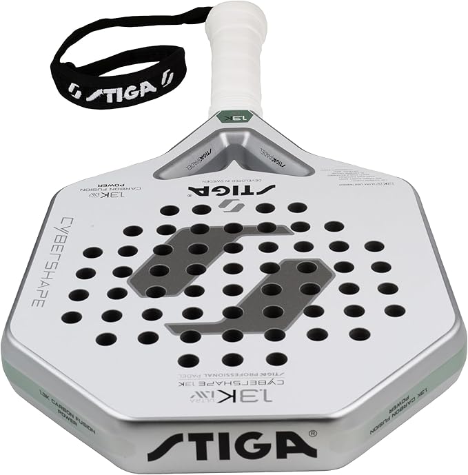 Stiga Padel Racket 1.3K LW Cybershape, Lightweight Racket for Intermediate & Junior Players for Fast-Paced Padel Play, Competition Approved