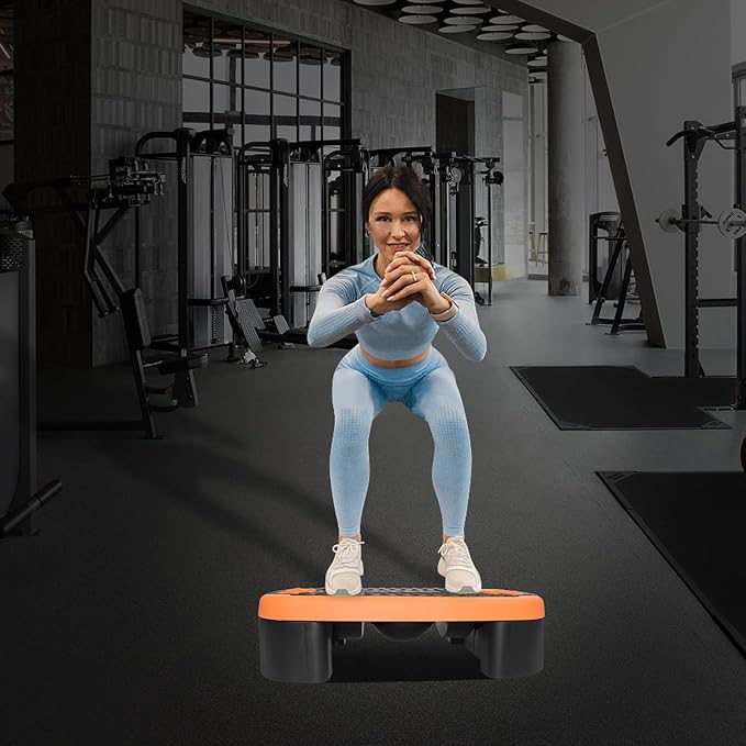 DIKEP 4-in-1 Step Up Platform, Adjustable Aerobic Balance Board, Steppers for Exerciser, Non Slip Multifunctional Stepper Platform Home Gym Workout Equipment