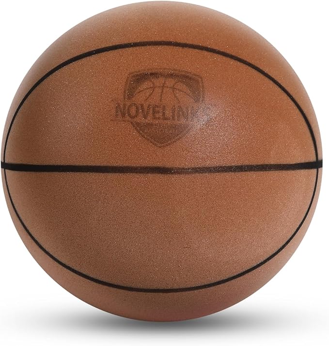 novelinks Silent Basketball Indoor Noiseless Basketball Higher Bounce Training Quiet Ball PU Foam Ball for Indoor Training and Activities