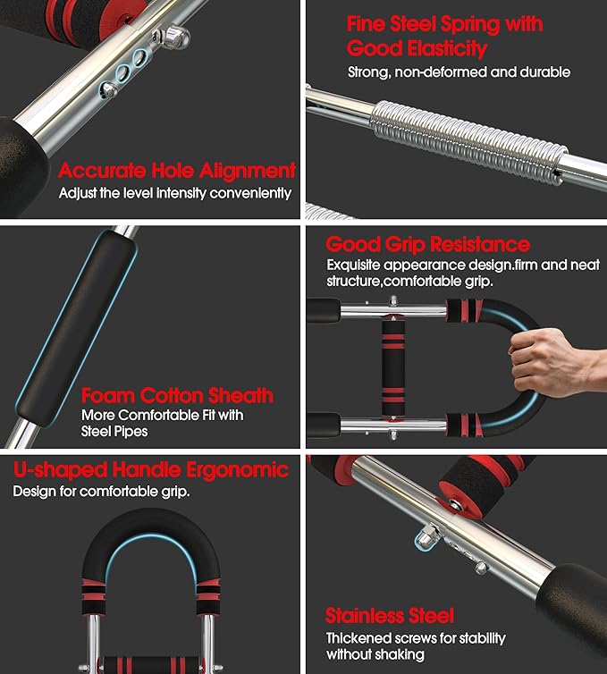 Twister Arm Trainer for Men, Adjustable 50-130Lbs Chest Workout Equipment, Arm Trainer, Twister Arm Trainer Portable Shoulder Strength Exerciser Machine for Fitness People